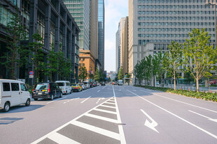 都市商务中心街道街景