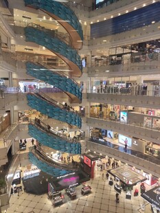 大型商场中庭全景