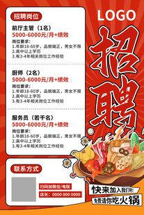 火锅店招聘