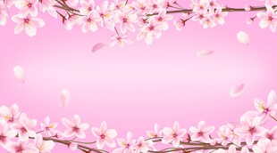 樱花背景展板
