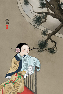 古风仕女工笔画