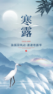 寒露节气国风海报