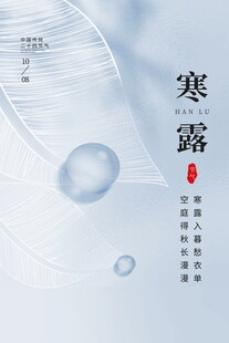 寒露节气简约海报
