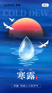 寒露节气创意海报