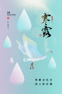 寒露节气创意海报