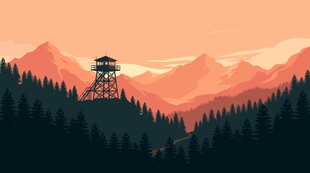山林瞭望风景