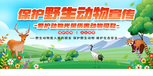保护野生动物宣传海报