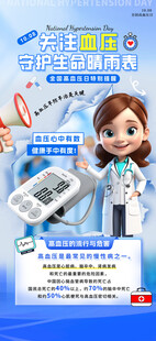 关注血压健康科普海报