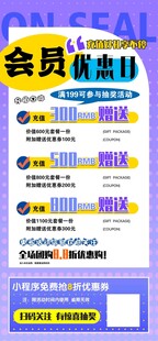 会员优惠日宣传海报