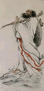 铁拐李渡江图