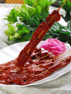 新鲜牛肉串