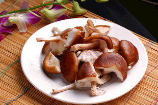 鲜香菇食材摆盘