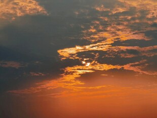 黄昏晚霞天空美景