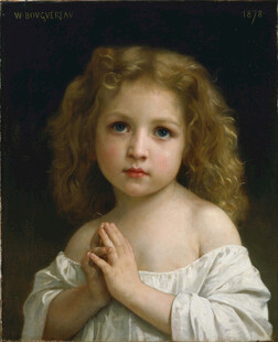 祈祷的小女孩古典油画