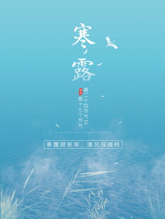 寒露节气清新海报