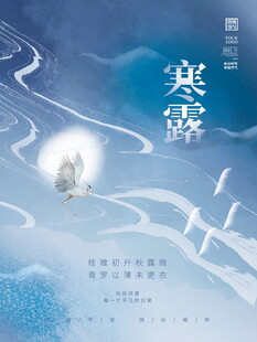 寒露节气国风海报