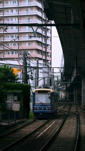 城市有轨电车街景
