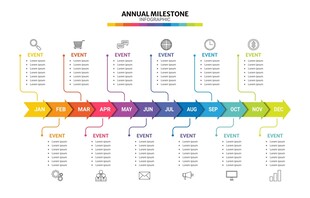 年度信息图表图标