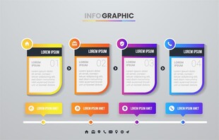 信息图表步骤图标