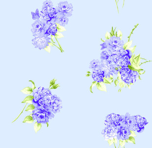 淡蓝底紫花装饰图案