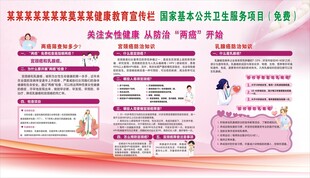 女性两癌健康宣传栏