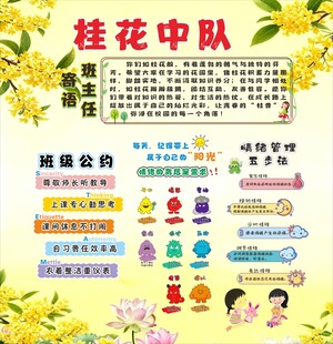 桂花中队班级文化展板