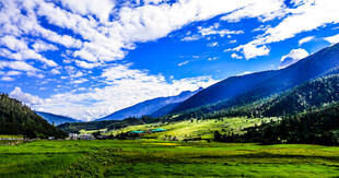 草原山野晴空自然美景
