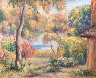 林间郊野风景油画