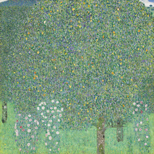 克里姆特绿树风景油画