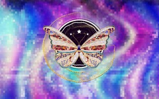 幻彩星空蝴蝶创意图案