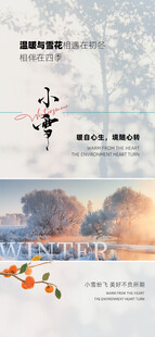小雪节气国风海报
