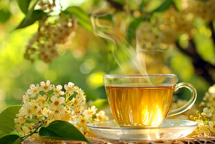 秋天植物桂花茶图片摄影图
