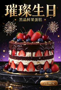 璀璨生日鲜果蛋糕