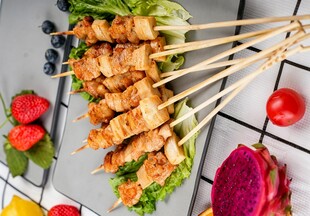美味烤串创意摆盘