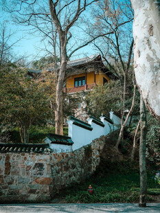 山林中式古建风光