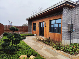 乡村新式民居庭院实景