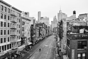 黑白复古城市街景
