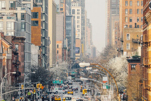 纽约城市繁忙街景