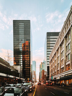城市黄昏街景