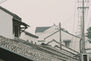 复古日式民居屋顶