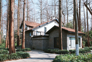林间红顶小屋