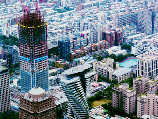 城市建筑群高空俯瞰