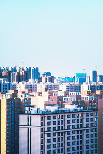 城市建筑群天际线风光
