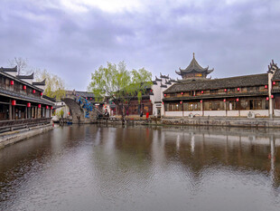 江南水乡古建水景