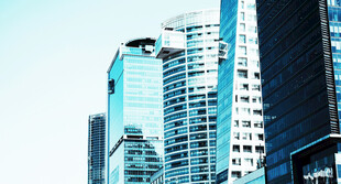 现代都市商务摩天楼群
