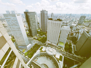 城市商务区鸟瞰效果图