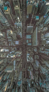 高空俯瞰城市建筑群