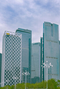 城市现代摩天建筑群