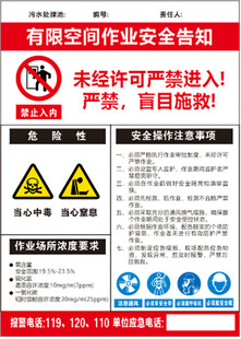 作业安全告知
