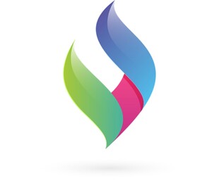 彩色渐变S形创意标识